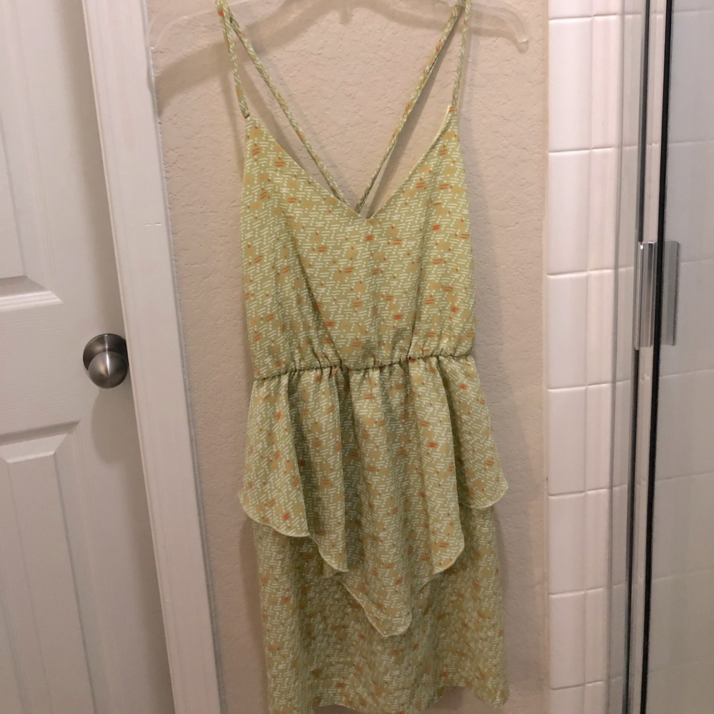NEW Maude green dress with ruffles size M